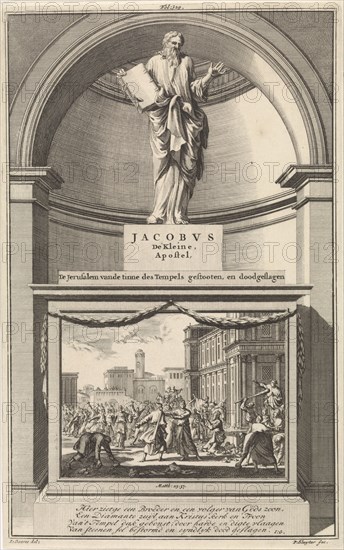 Apostle James the Less, Jan Luyken, Zacharias Chatelain (II), FranÃ§ois Halma, 1698