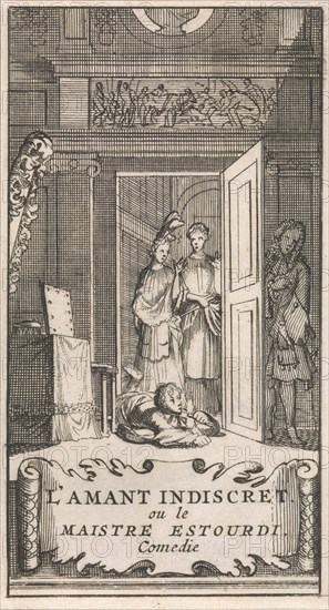Title page for "L'Amant Indiscret, ou le Maistre Estourdi", in: P. Quinault, Le theater, Part II, 1697