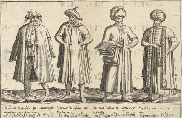 Apparel merchants in Constantinople around 1580 Istanbul Turkey, Abraham de Bruyn, Joos de Bosscher, 1581