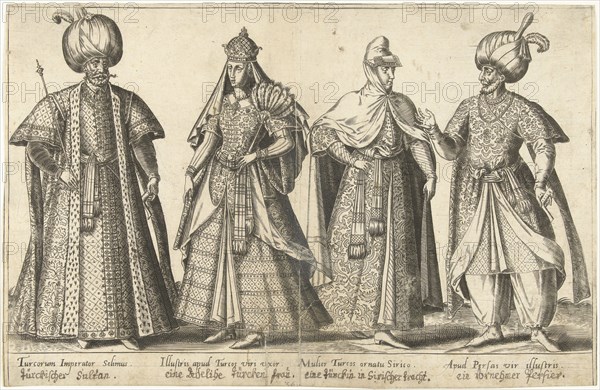 Dress of the Ottoman court around 1580, Abraham de Bruyn, Joos de Bosscher, 1581
