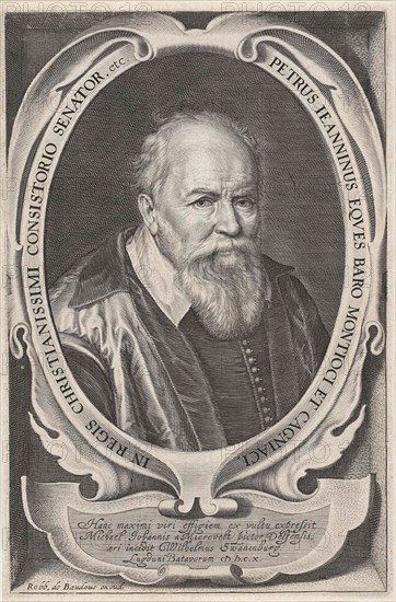 Portrait of Pierre Jeannin, Willem Isaacsz. van Swanenburg, Robert de Baudous, 1610