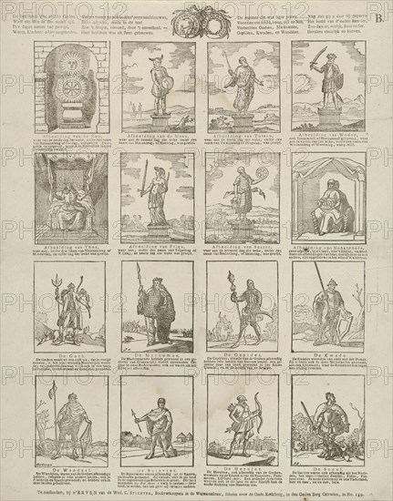 False Gods. "De beeldtenis dier valsche goden, / Waar aan men in den ouden tijd [..]", Jan Oortman (Sr.), Erven Weduwe Cornelis Stichter, 1784 - 1813