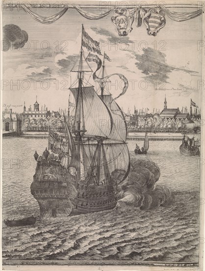 Panorama of Rotterdam, The Netherlands, print maker: attributed to Joost van Geel, Jan Houwens I, 1665