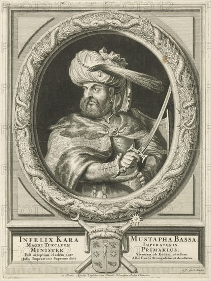 Portrait of Kara Mustafa Pasha, Jacob Gole, Nicolaas Visscher (II), Republiek der Zeven Verenigde Nederlanden, 1670 - 1724