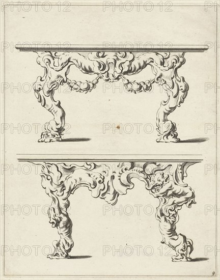 Two console tables, Pieter Hendricksz. Schut, Gerbrand van den Eeckhout, Nicolaes Visscher (I), 1655