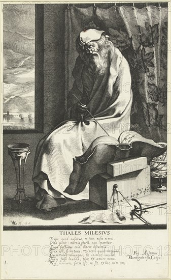 Thales of Miletus, Jacob de Gheyn (III), Decimus Magnus Ausonius, Nicolaes de Clerck, 1616