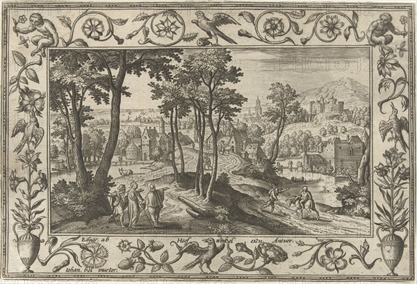 Emmaus, Adriaen Collaert, Eduwart van Hoeswinckel, 1582-1586