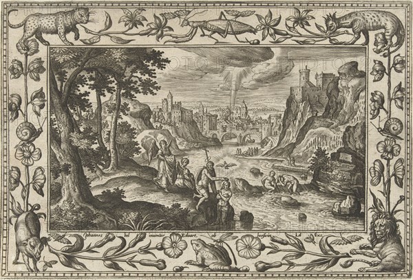 Baptism of Christ, Adriaen Collaert, Eduwart van Hoeswinckel, 1582 - 1586