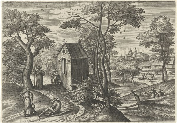 July, Julius Goltzius, Gillis Mostaert (I), Hans van Luyck, c. 1560 - 1595