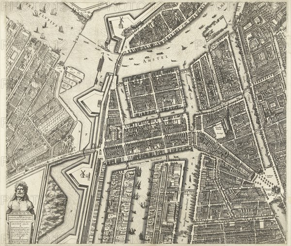 Map of Amsterdam (leaf middle left), 1625, The Netherlands, Balthasar Florisz. van Berckenrode, 1625
