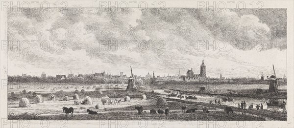 View of The Hague, The Netherlands, Julius Jacobus van de Sande Bakhuyzen, Jan van Goyen, 1845 - 1925