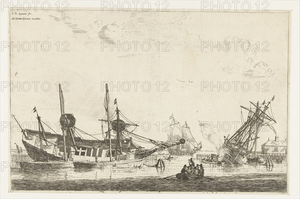 Two keeled sailboats, Reinier Nooms, 1650 - 1675