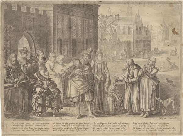 Rich kids, poor parents, Anonymous, Claes Jansz. Visscher II, 1612-1652