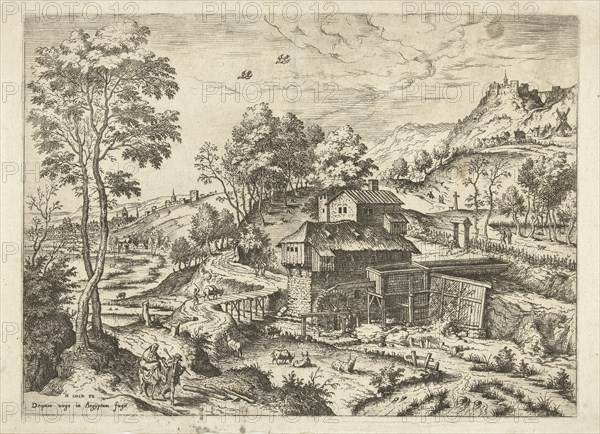 Flight into Egypt, Hieronymus Cock, Matthys Cock, c. 1551 - before 1558