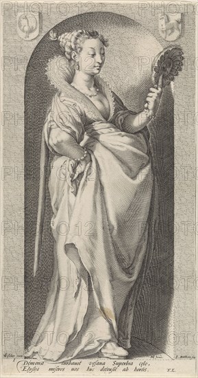 Pride Superbia, Jacob Matham, Franco Estius, Claes Jansz. Visscher II, 1593