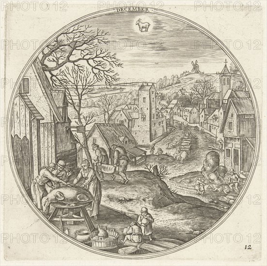 December, Adriaen Collaert, Hans Bol, Claes Jansz. Visscher (II), 1578 - 1582