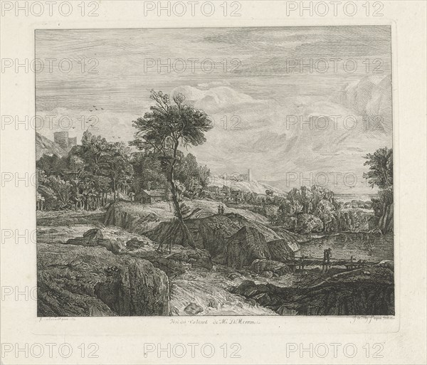 Rocky landscape, Johannes Pieter de Frey, 1801