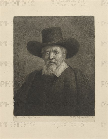 Portrait of Arnout Tholinx, print maker: Johannes Pieter de Frey, Rembrandt Harmensz. van Rijn, 1797