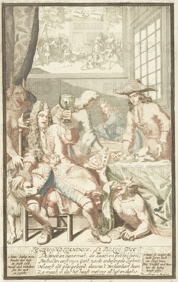 The card game, Pieter van den Berge, 1694-1737