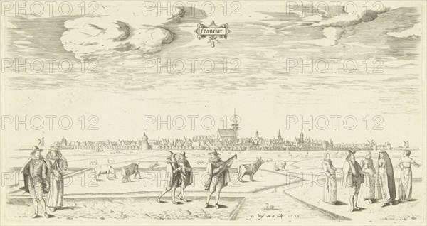 View of Franeker 1598, Pieter Bast, 1598