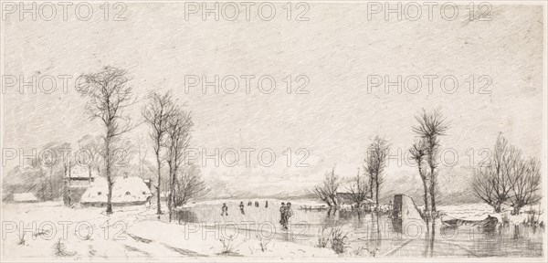 Winter view at Vrouwenakker, Elias Stark, 1888