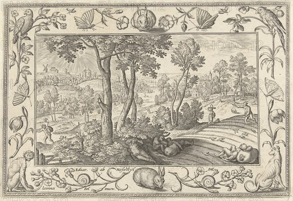 Weeds among the wheat, Adriaen Collaert, Eduwart Hoes Winckel, 1582-1586
