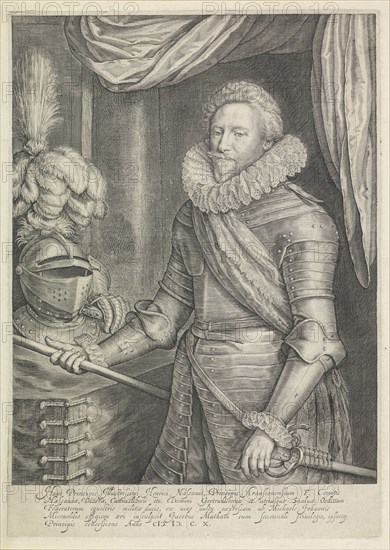 Portrait of Frederik Hendrik, Prins van Oranje. Jacob Matham, 1610