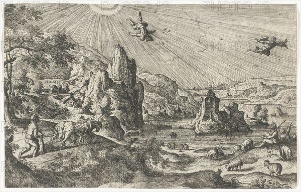 Fall of Icarus, Hans Bol, Anonymous, c. 1550 - c. 1650