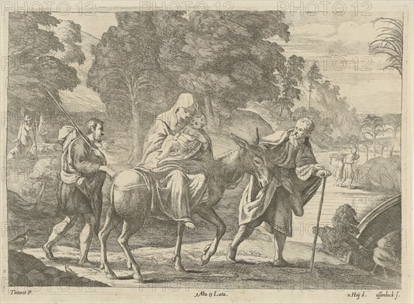 Flight into Egypt, Jan van Ossenbeeck, in or after 1660