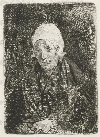Katwijk old woman, The Netherlands, Jozef IsraÃ«ls, 1835 - 1911