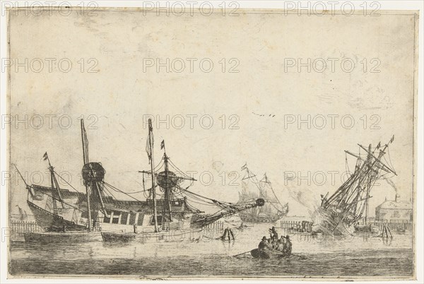 Two keeled sailboats, Reinier Nooms, 1650 - 1664