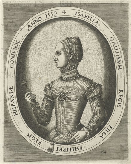 Portrait of Elisabeth of Valois, Frans Huys, Hieronymus Cock, 1559