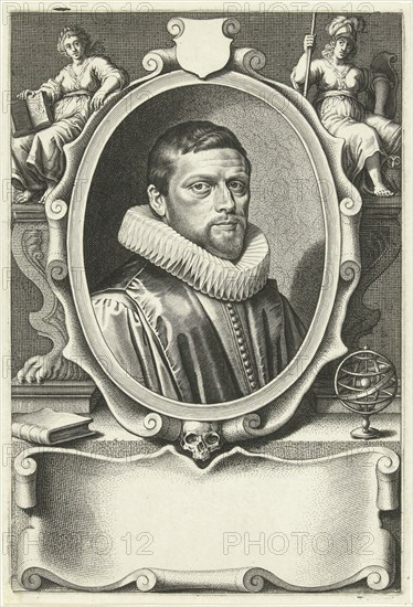 Portrait of Caspar van Baerle, Willem Jacobsz. Delff, David Bailly, 1625