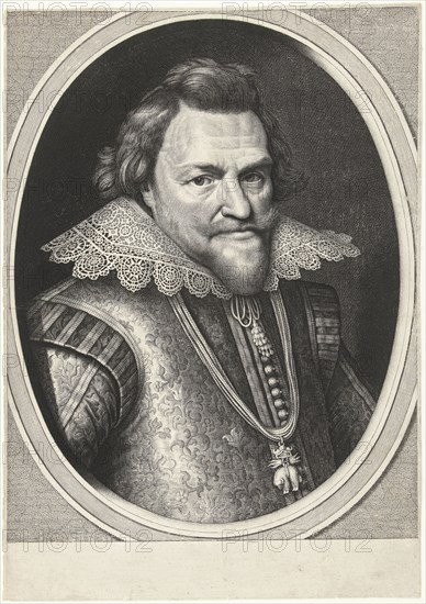 Portrait of Philip William, Prince of Orange, print maker: Willem Jacobsz. Delff, Michiel Jansz van Mierevelt, 1628