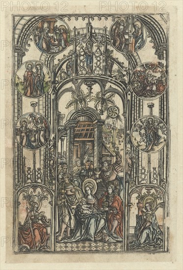 The Adoration of the Magi, Monogrammist S (16e eeuw), 1510 - 1530