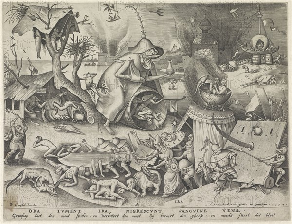 Wrath, Pieter van der Heyden, Hieronymus Cock, unknown, 1558
