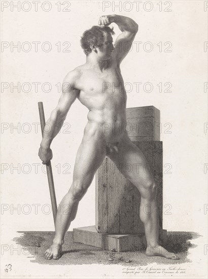 Standing male nude, Benoit Taurel, 1818