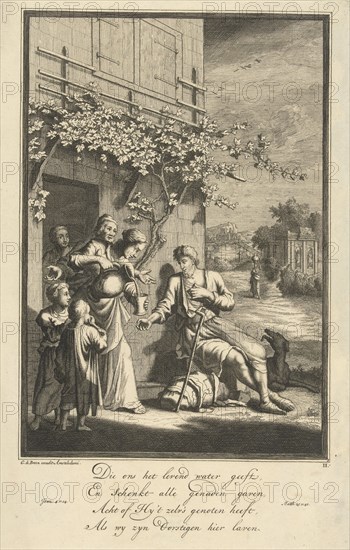 The thirsty, Jan Luyken, Gerrit de Broen (Sr.), in or after 1695 - c. 1740