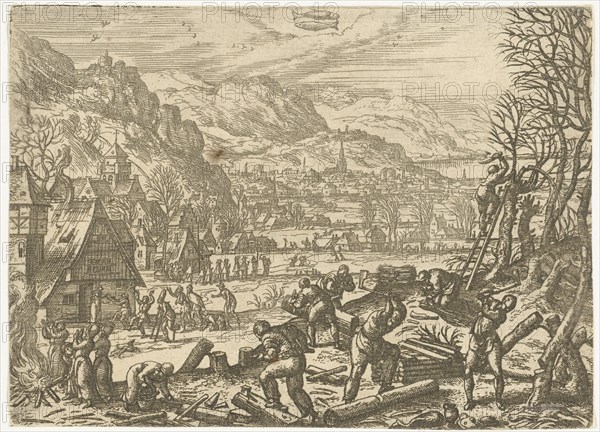 February, Pieter van der Borcht (I), 1545 - 1608