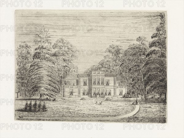 View of a country estate in Baarn, The Netherlands, Pieter Cornelis Nicolaas van de Poll, 1835 - 1892