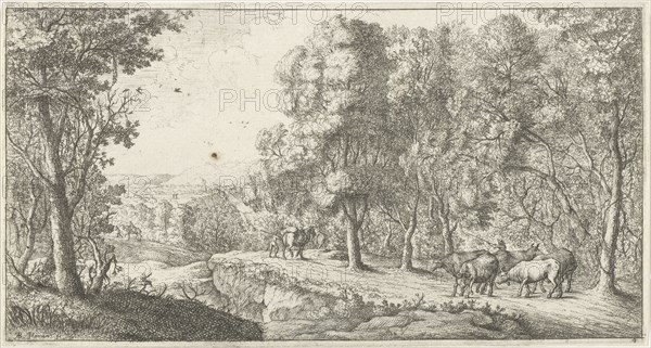 Path along the forest, Albert Flamen, 1648 - 1672