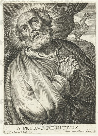 Saint Peter do penance for treason, Schelte Adamsz. Bolswert, Peter Paul Rubens, Martinus van den Enden, 1596 - 1659