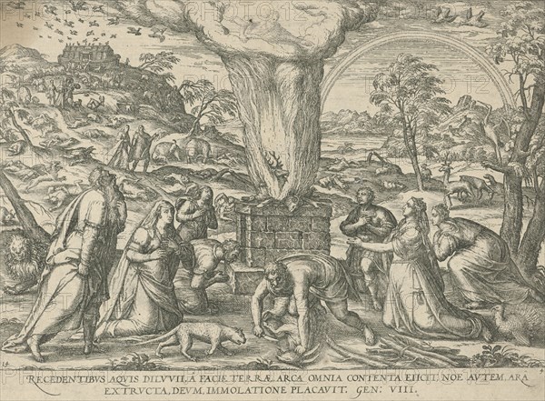 Sacrifice of Noah, attributed to Symon Novelanus, 1577 - 1627