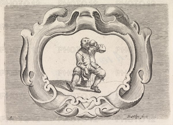 Drinking peasant, Pieter Nolpe, Pieter Jansz. Quast, 1623 - 1653