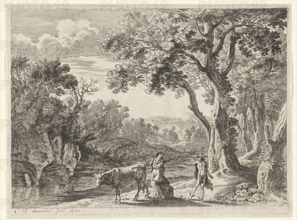 Batt Mercury turns into stone, Herman van Swanevelt, 1629 - 1641