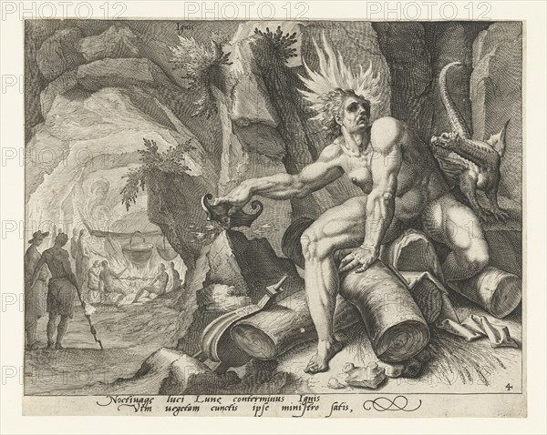 The element of fire, attributed to Jacob de Gheyn (II), 1588 - 1592
