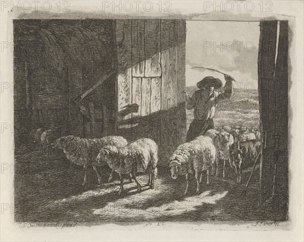 Sheepfold, Frédéric Théodore Faber, 1806 - 1807
