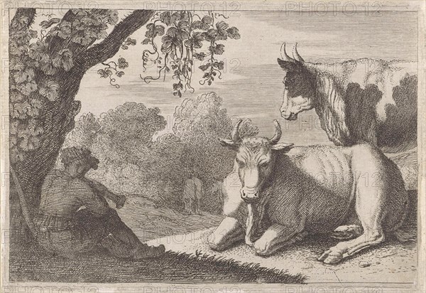 Cows, Anonymous, Herman van Swanevelt, 1636 - 1705