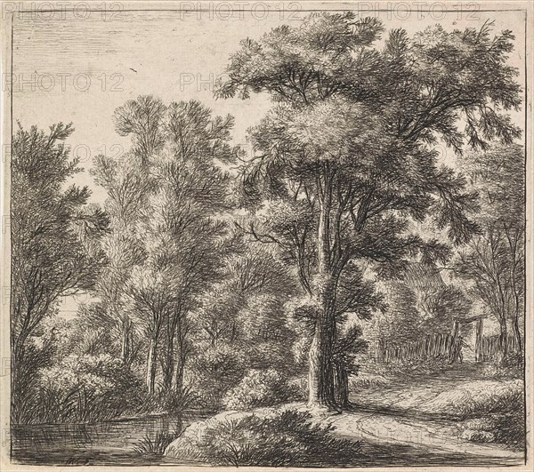 Entrance of the forest, Anthonie Waterloo, Cornelis Danckerts (II), Josua & Reinier II Ottens, 1630 - 1663