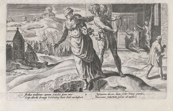 Cheats leading the nation to ruin, print maker: Dirck Volckertsz Coornhert, Adriaan de Weerdt, Hendrick Hondius I, 1604